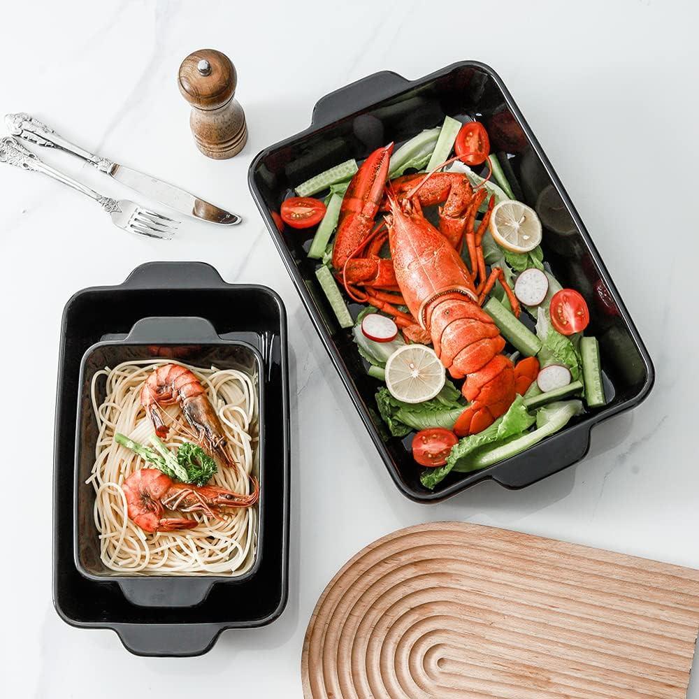 Juego de Bandejas para Hornear HVH Cerámica 3 Piezas 13x9 cm