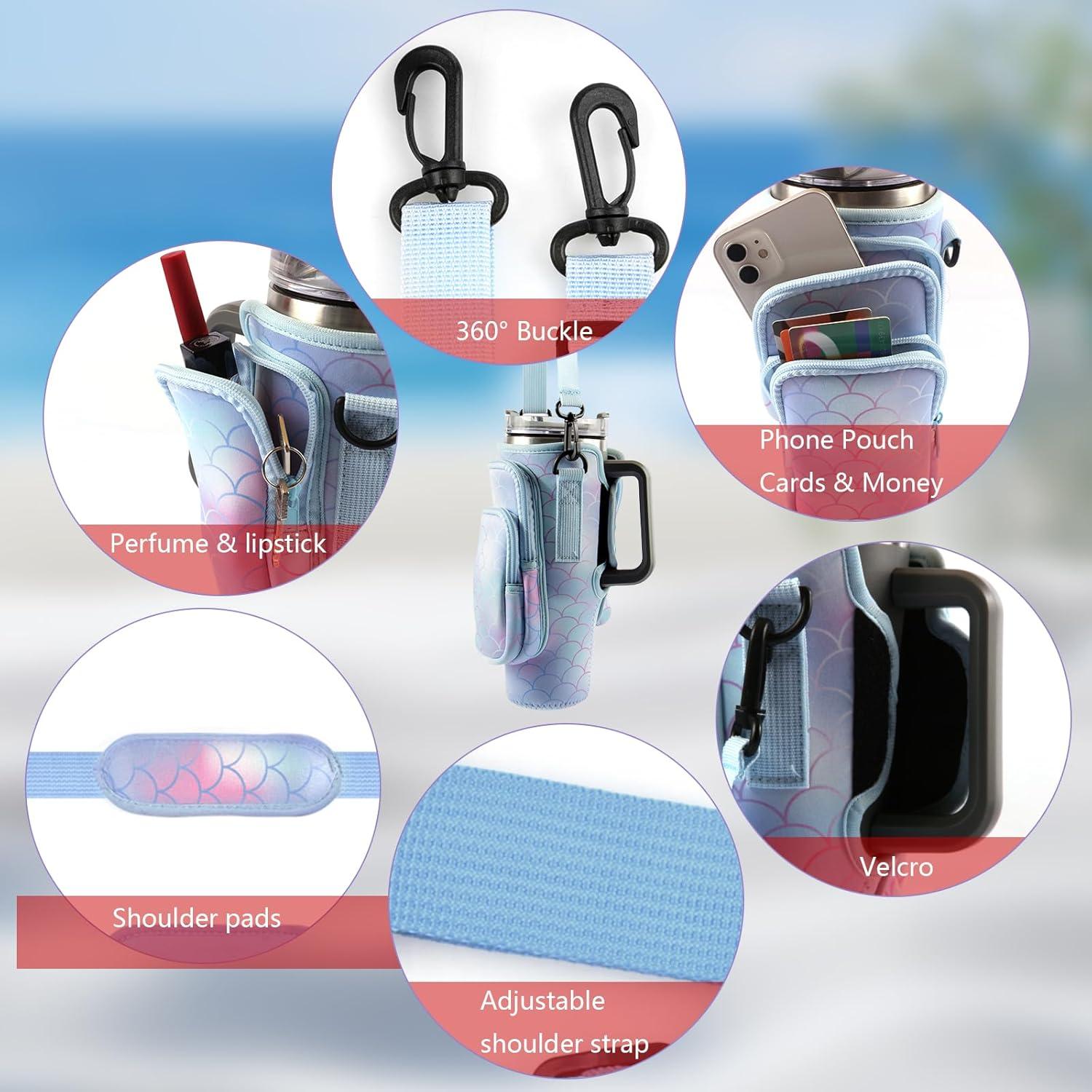 Bolsa Portabotellas WNGERGOU para Taza Stanley 40 oz con 3 Bolsillos