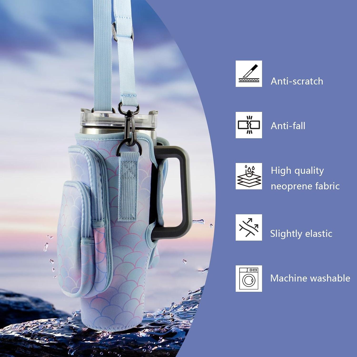 Bolsa Portabotellas WNGERGOU para Taza Stanley 40 oz con 3 Bolsillos