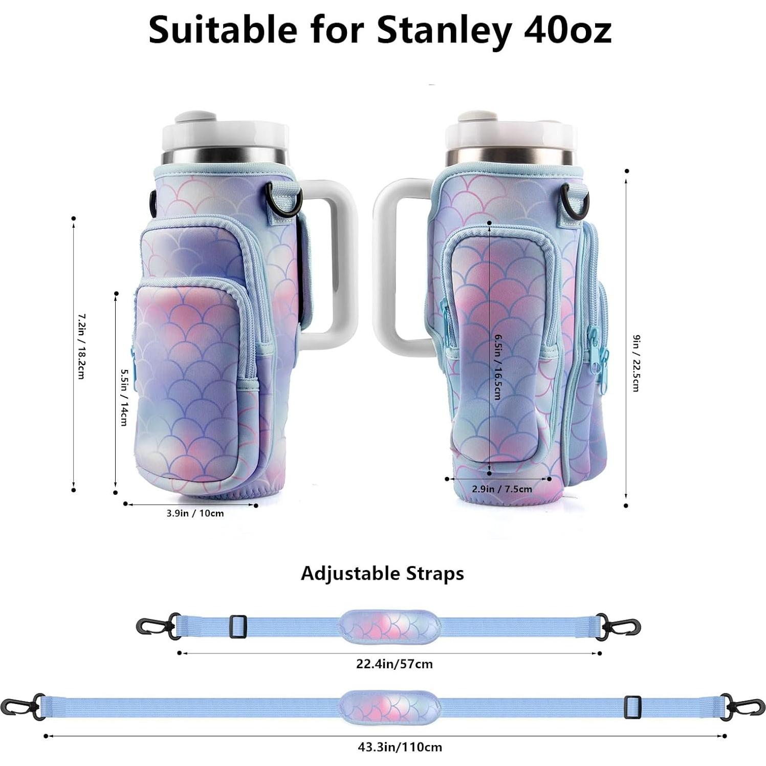 Bolsa Portabotellas WNGERGOU para Taza Stanley 40 oz con 3 Bolsillos