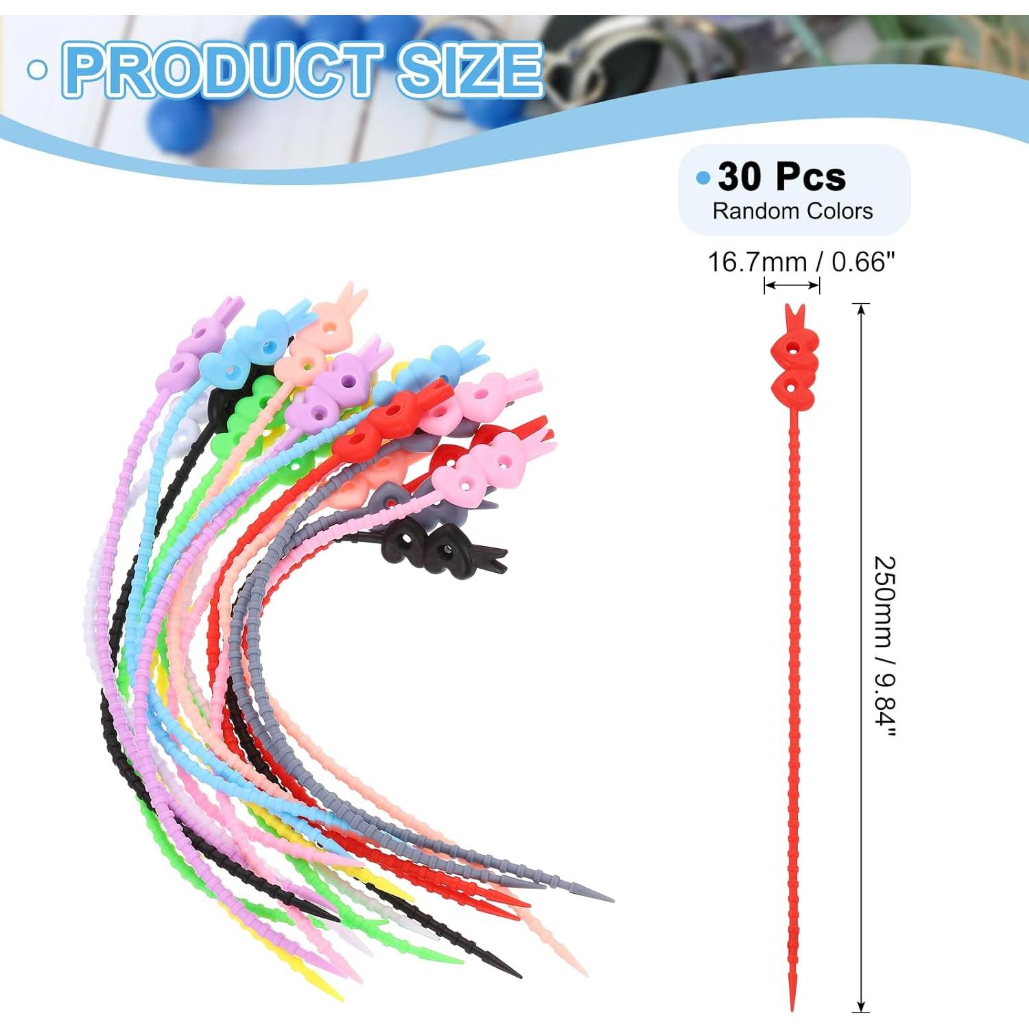 20 Piezas Correas de Silicona Reutilizables uxcell 25.4cm