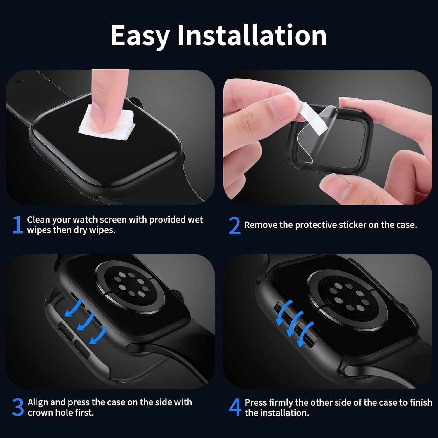 Protector de Pantalla Vidrio Templado Nxtudy para Apple Watch 40mm