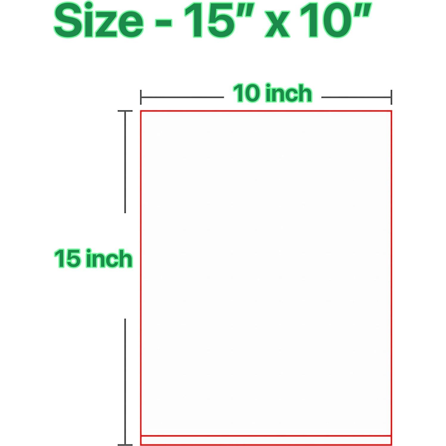 Bolsa Plástica Transparente 25.4 x 38.1 cm - 350 Bolsas Reutilizables