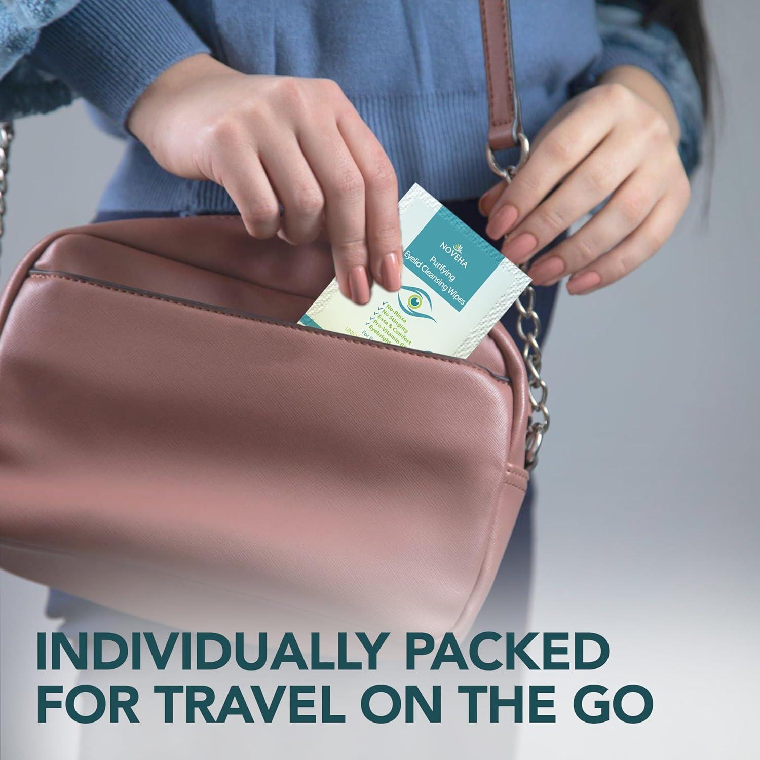 Toallitas Limpiadoras para Párpados NOVEHA - 60 Unidades Hipoalergénicas