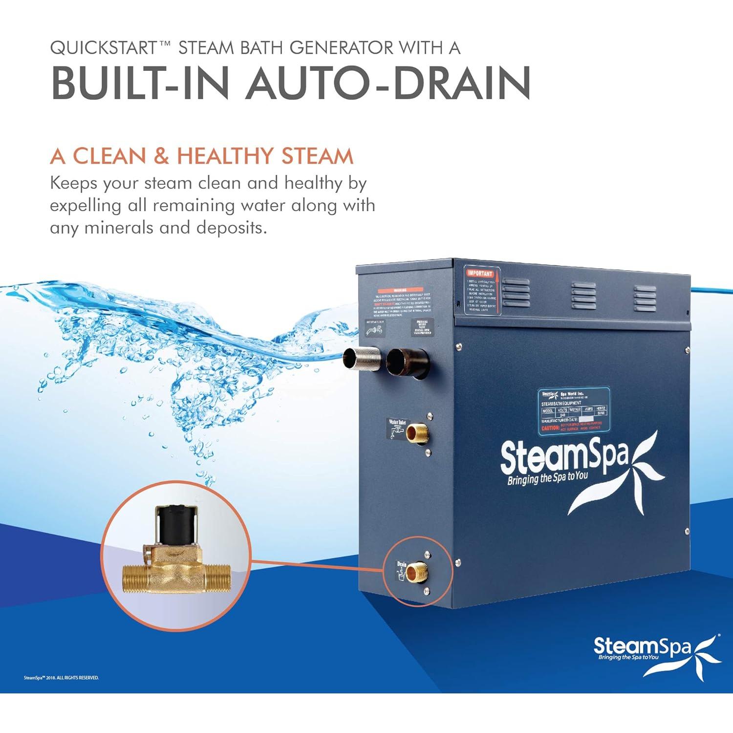 Generador de Baño de Vapor 4.5kW SW CORP con Control Táctil