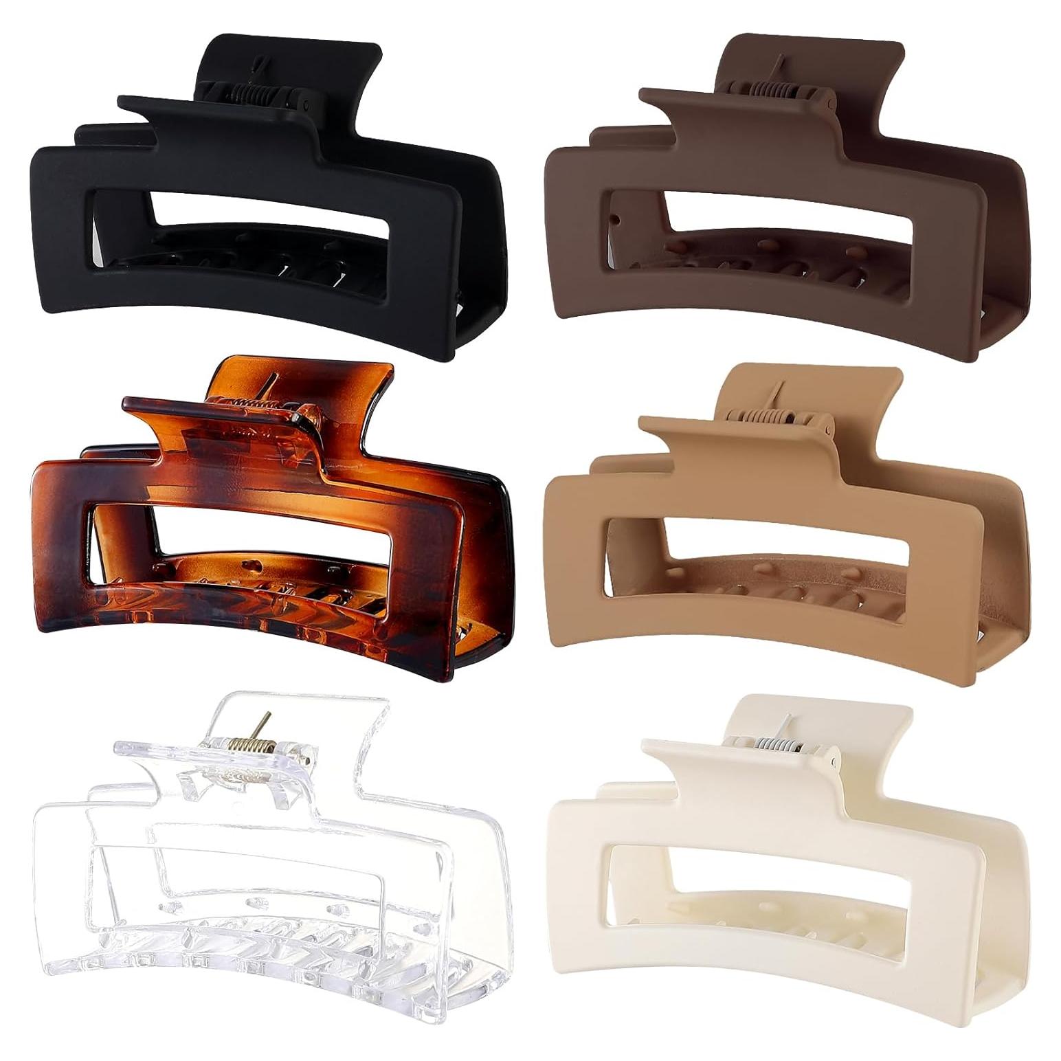 Clip para Cabello Mediano Sisiaipu - 6 Paquetes Ámbar 8.89 cm