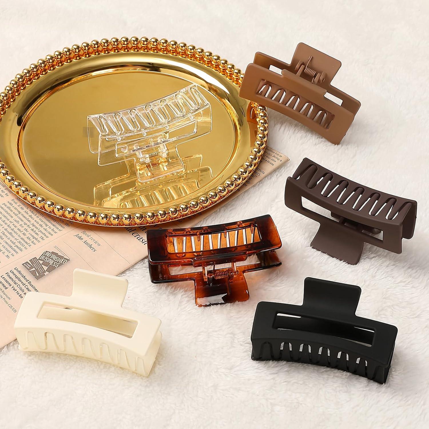 Clip para Cabello Mediano Sisiaipu - 6 Paquetes Ámbar 8.89 cm