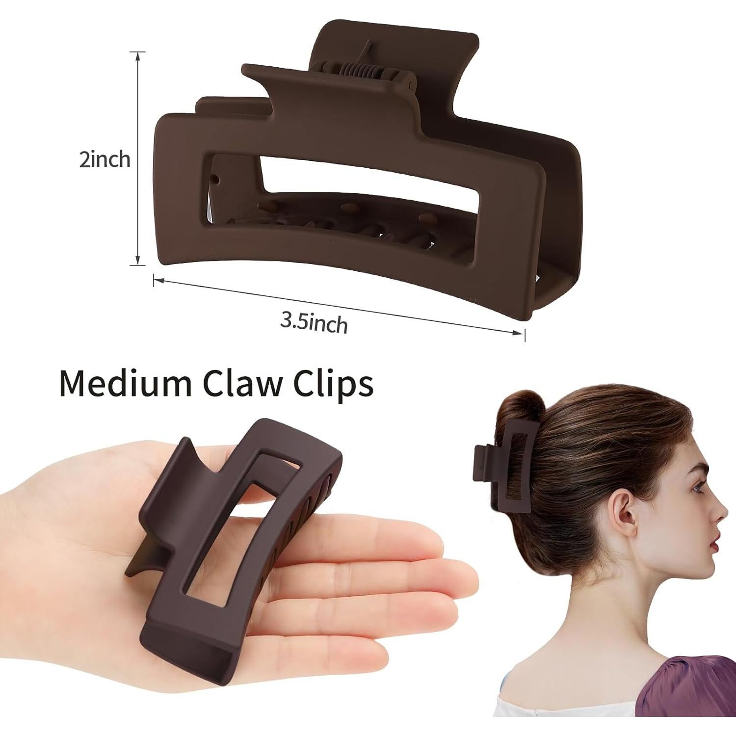 Clip para Cabello Mediano Sisiaipu - 6 Paquetes Ámbar 8.89 cm