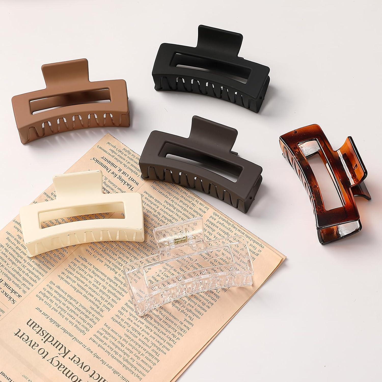 Clip para Cabello Mediano Sisiaipu - 6 Paquetes Ámbar 8.89 cm