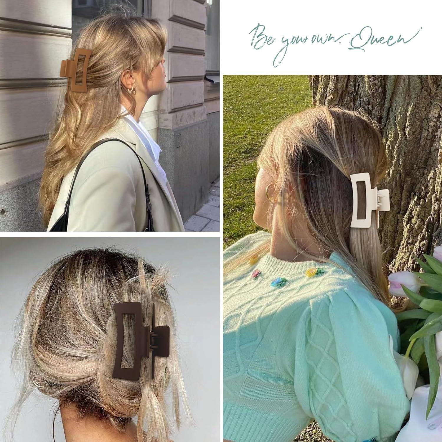 Clip para Cabello Mediano Sisiaipu - 6 Paquetes Ámbar 8.89 cm