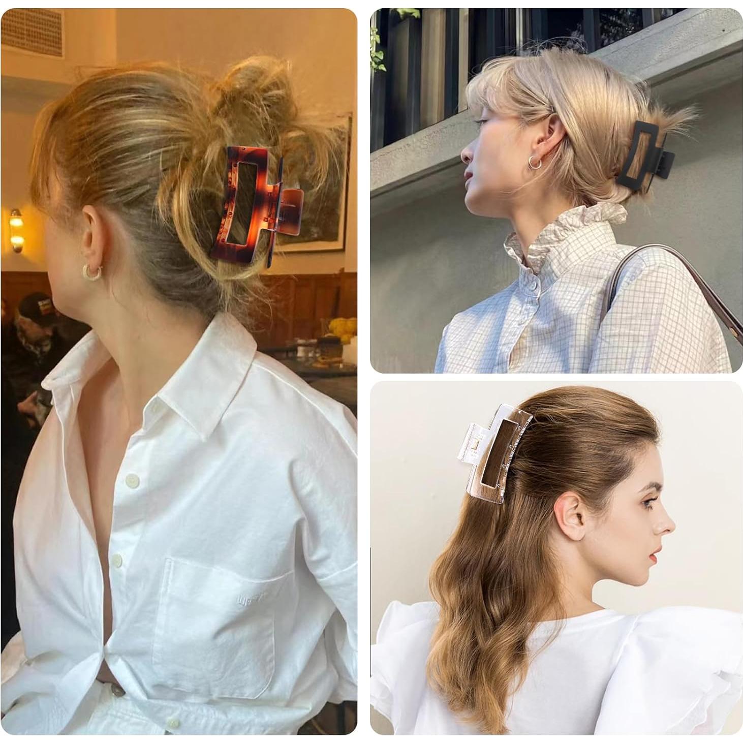 Clip para Cabello Mediano Sisiaipu - 6 Paquetes Ámbar 8.89 cm