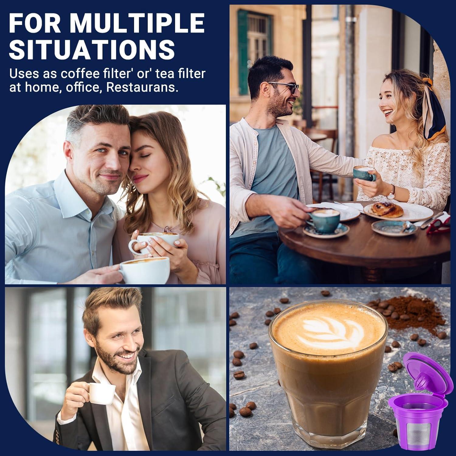 Filtros de café reutilizables Sanyedou para Keurig 1.0 y 2.0 - 4 unidades