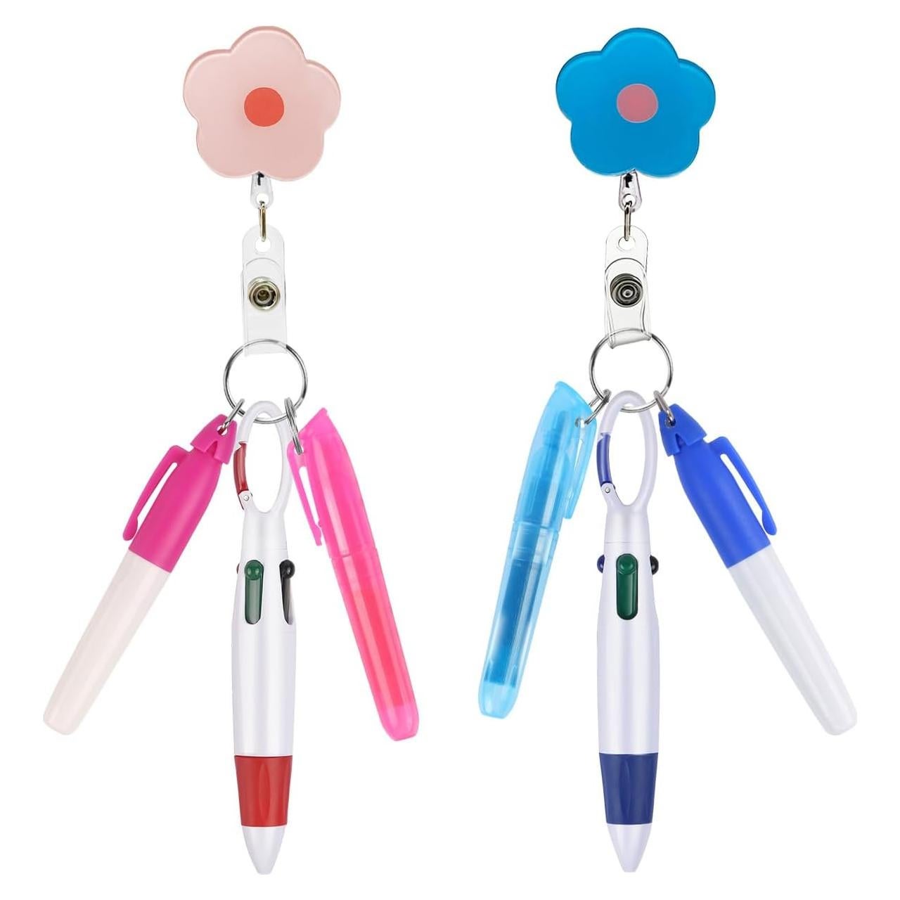 Juego de Accesorios para Enfermera Uaimvie - 2 Bolígrafos, Clips y Marcadores