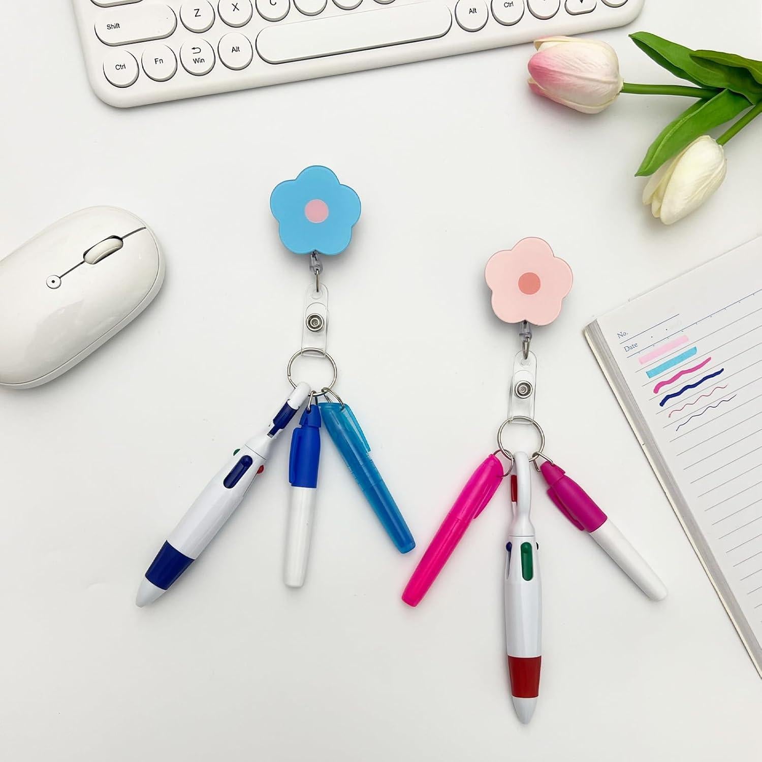 Juego de Accesorios para Enfermera Uaimvie - 2 Bolígrafos, Clips y Marcadores