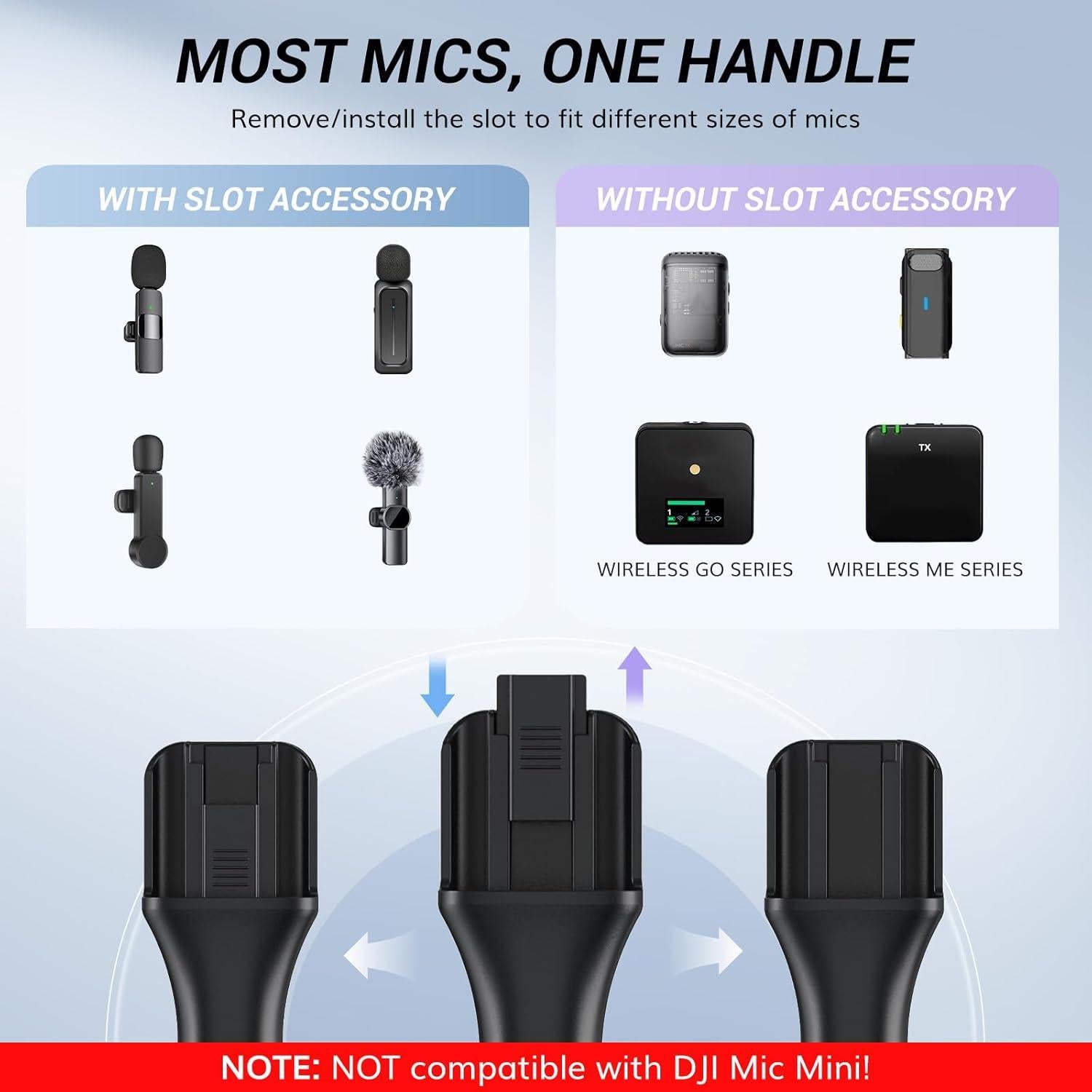 Adaptador de Mano TONOR TP20 para Micrófono Lavalier Inalámbrico