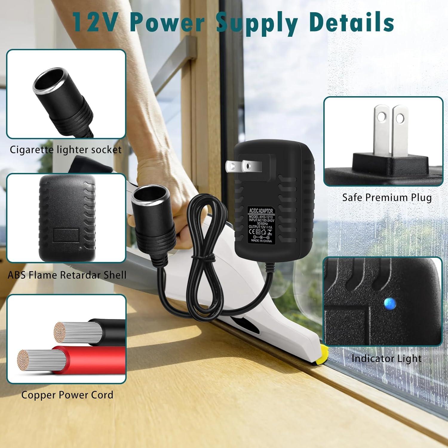 Adaptador de CA a CC 12V 1A 12W inShareplus para Coche