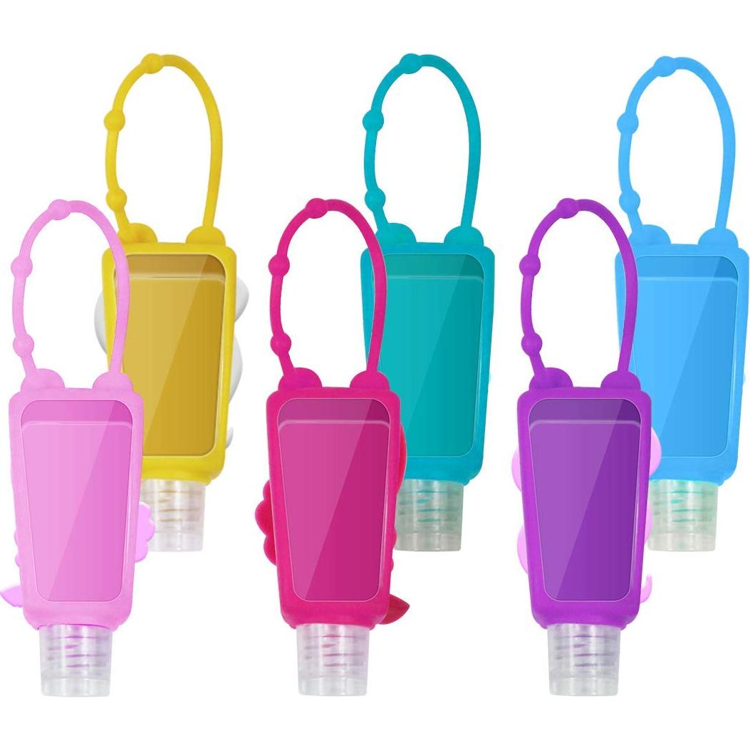 5 Botellas Vacías de Viaje 30ml VHOPMORE con Soporte Silicona