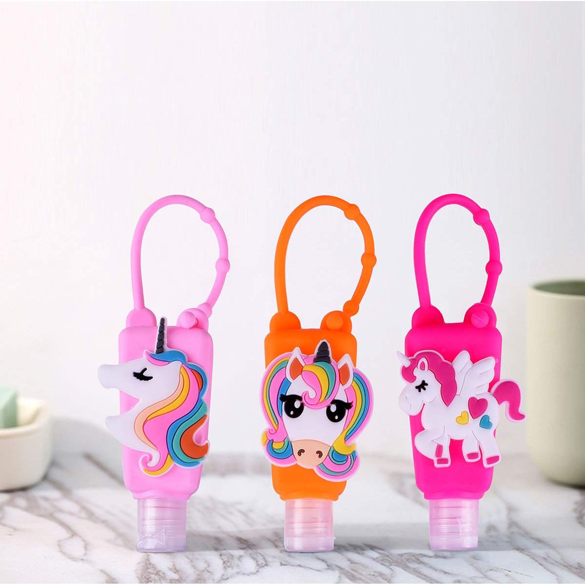 5 Botellas Vacías de Viaje 30ml VHOPMORE con Soporte Silicona