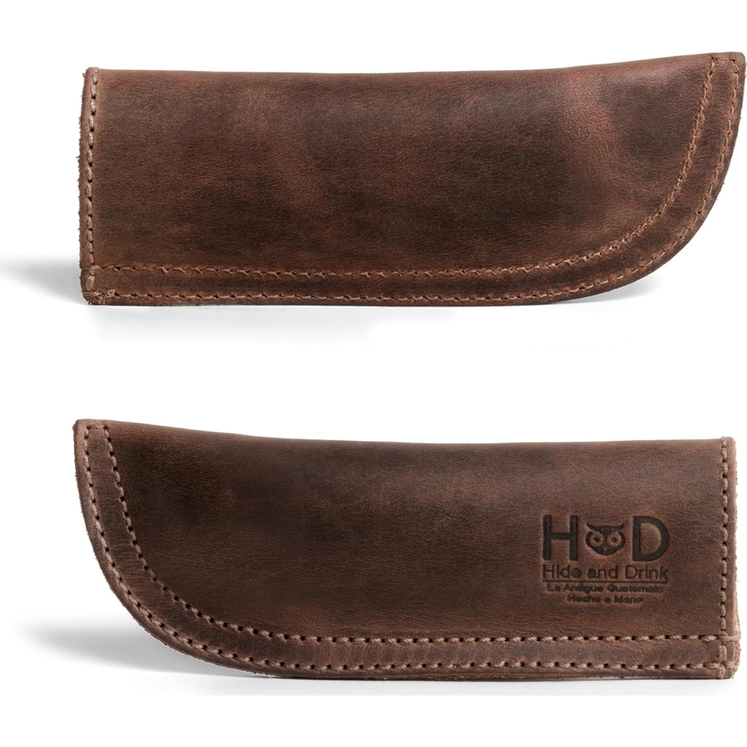 Protector de Mango de Cuero Hide & Drink Marrón Bourbon 13.97 cm