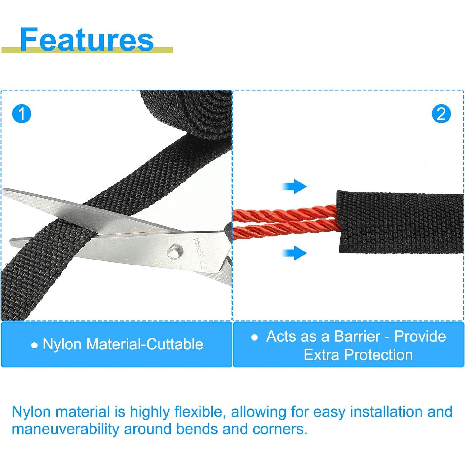 Manga Protectora de Nylon PATIKIL 17mm x 1m para Mangueras