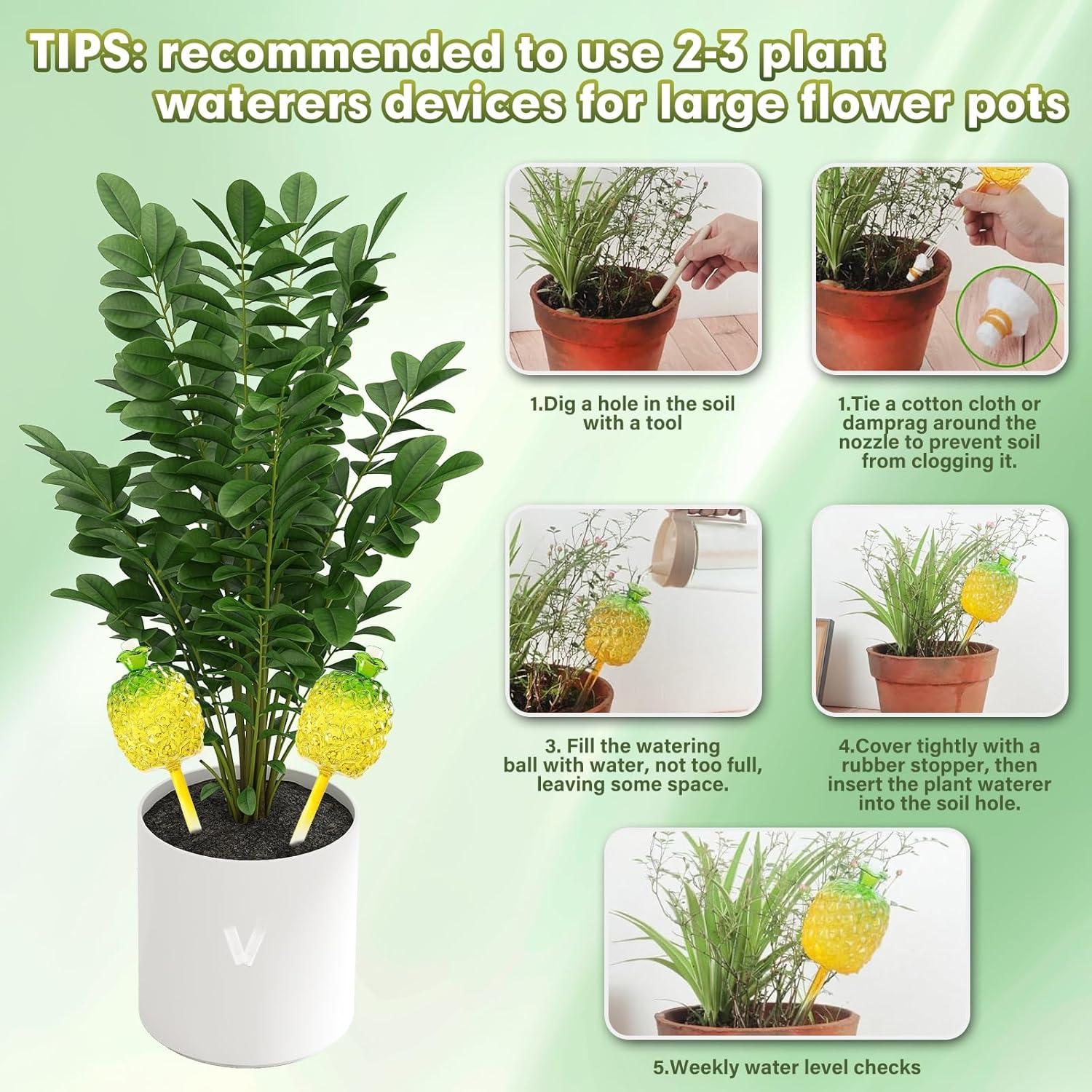 Esferas de Riego Wageso 10 oz para Plantas de Interior