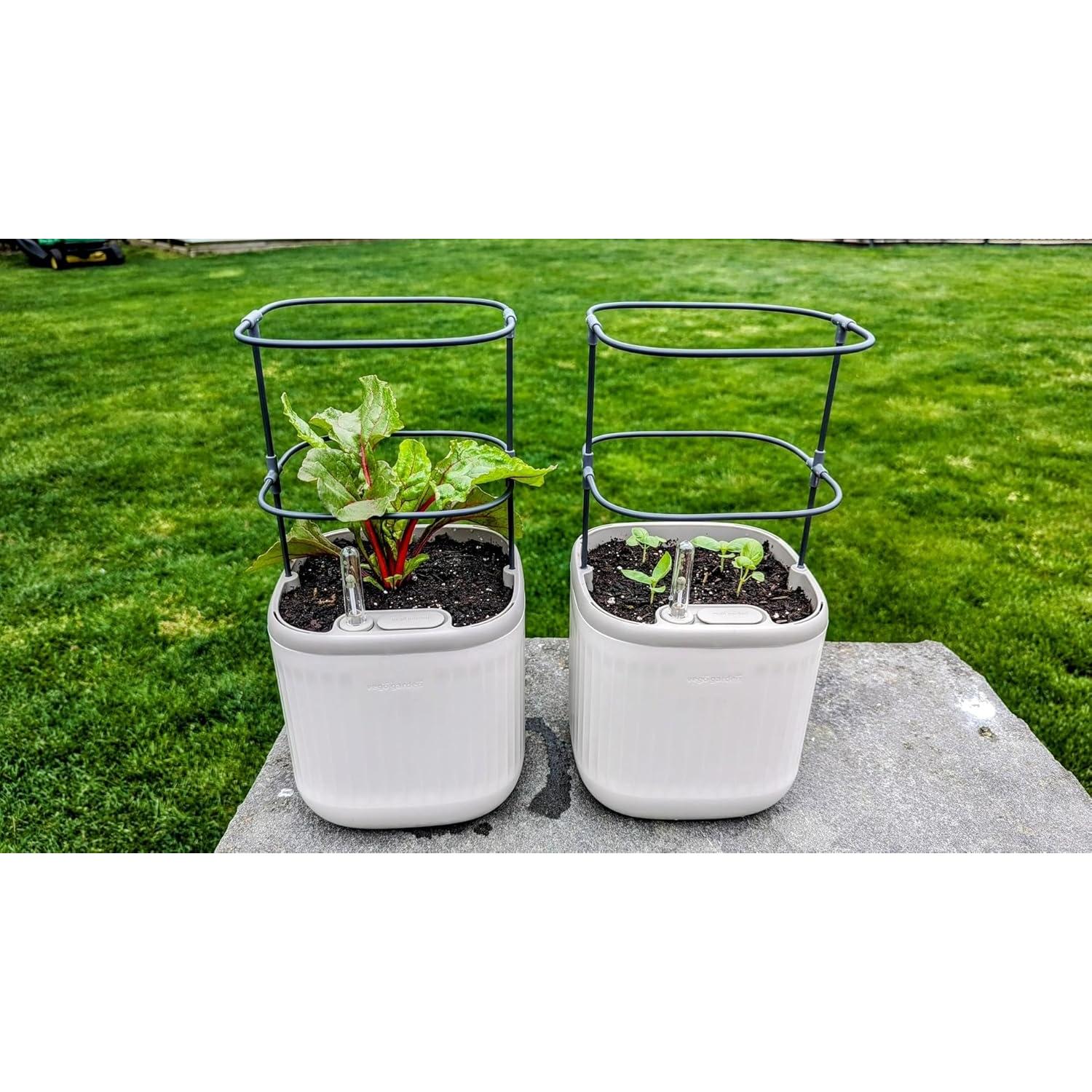 Maceta de Autorriego Vego Jardín 1.1L Blanco Crema