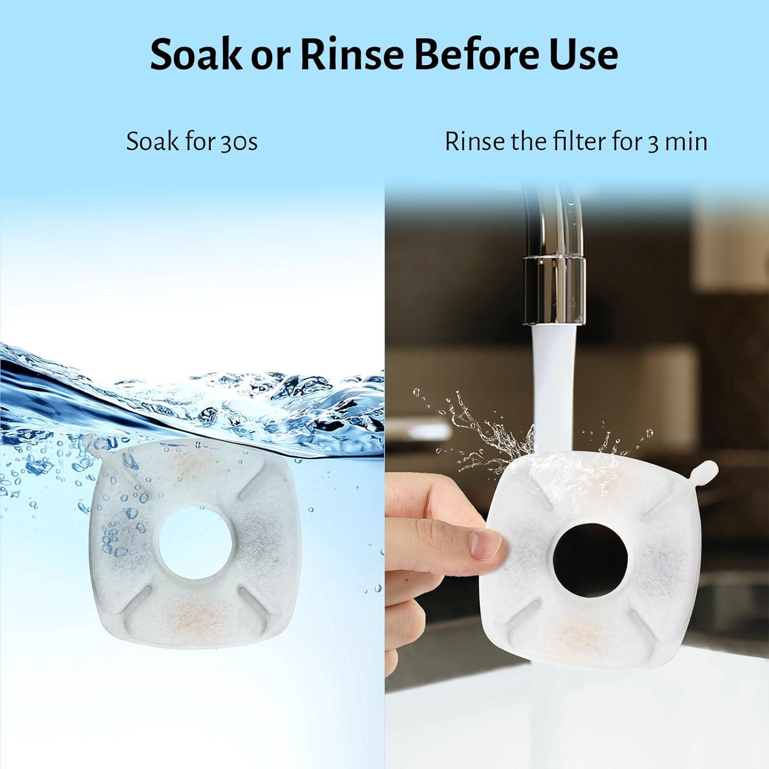 Filtros de Agua para Gatos DOOOB, 12 Paquetes de 24 Piezas