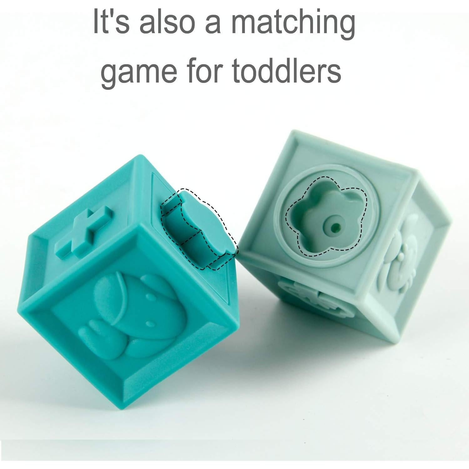 Bloques de Construcción Suaves Mini Tudou 12PCS para Bebés 6+ Meses