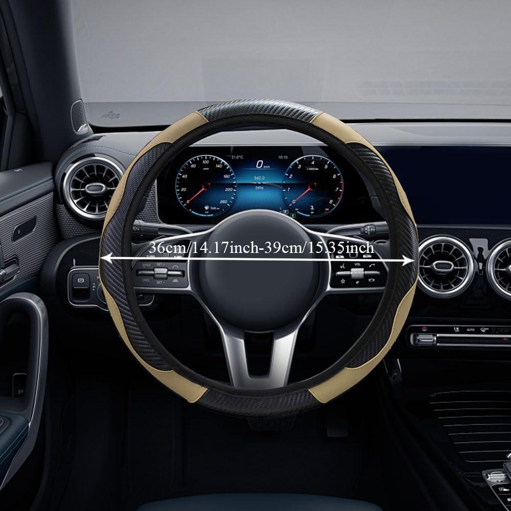 Cubierta de Volante QZTYTY 38 cm Beige Fibra de Carbono