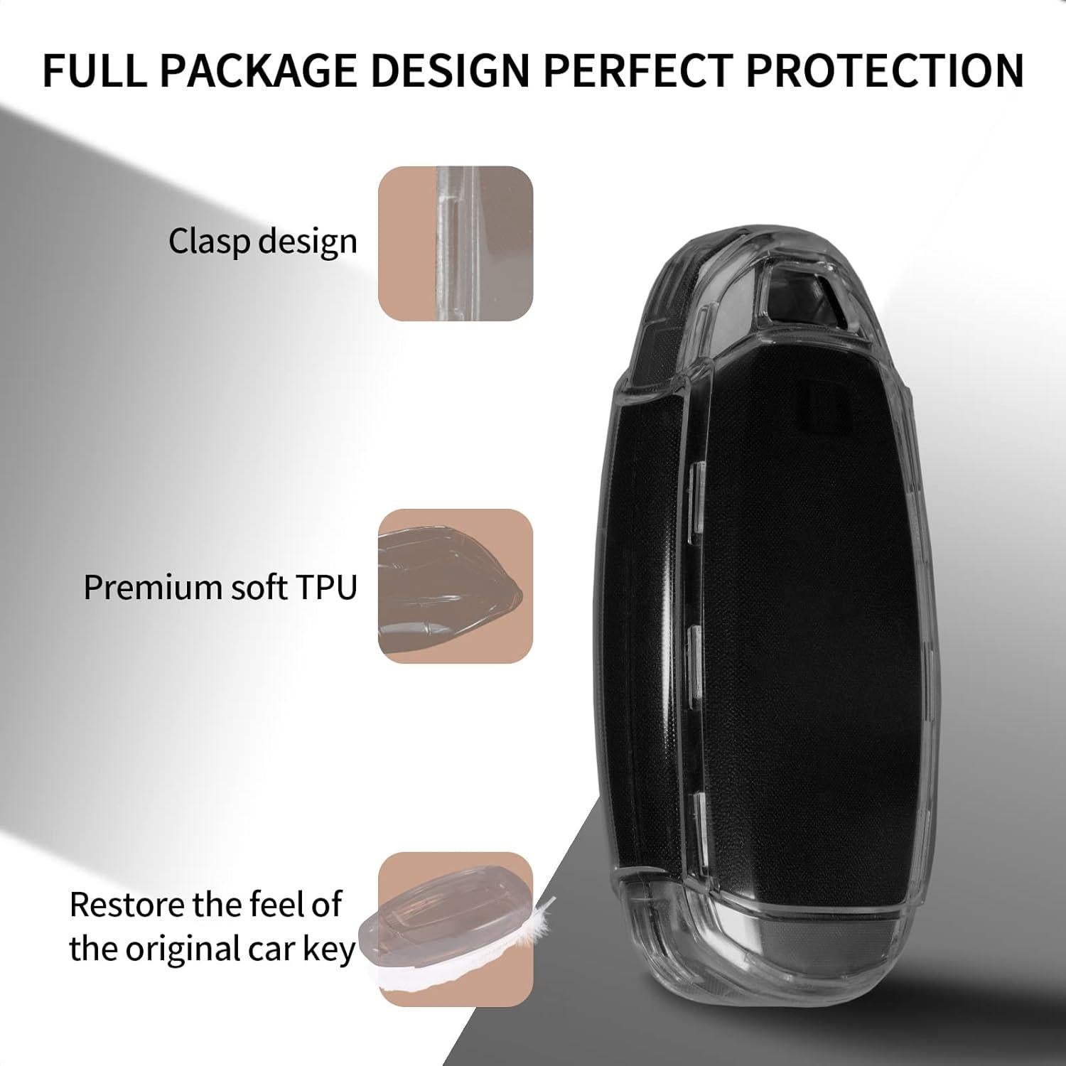 Funda de Llave TANGSEN TPU para Hyundai 4/5 Botones Transparente