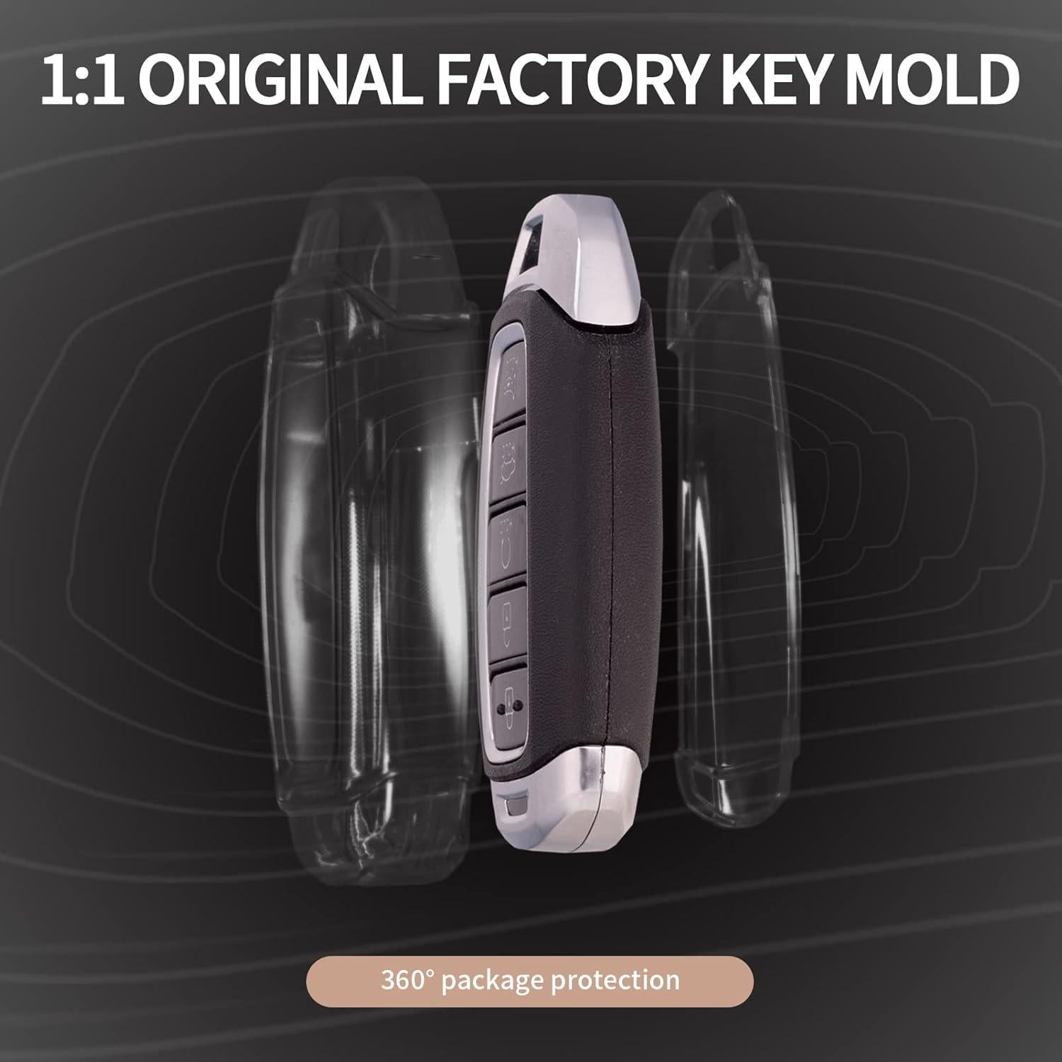 Funda de Llave TANGSEN TPU para Hyundai 4/5 Botones Transparente