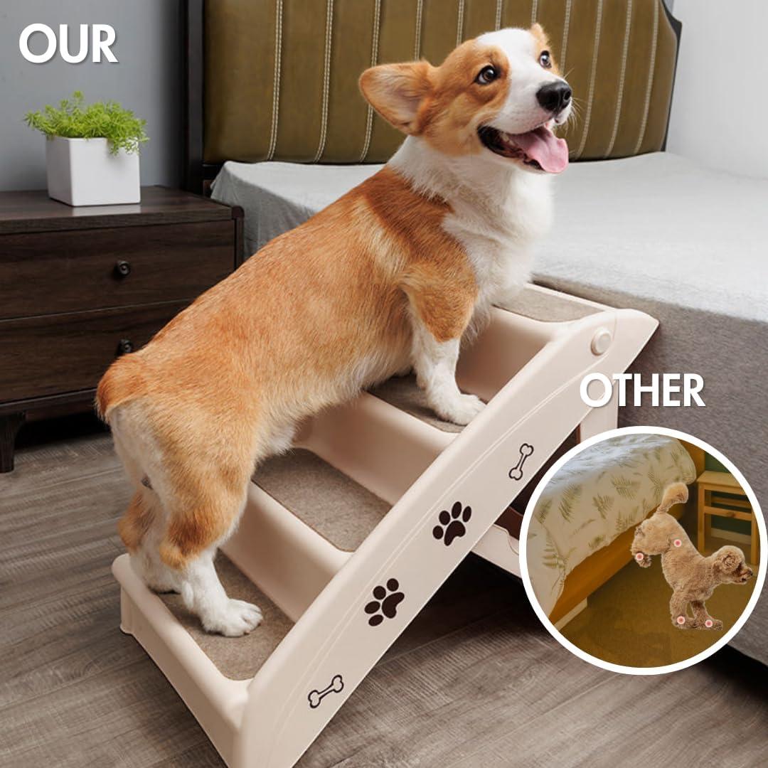 Escalera Plegable para Mascotas PET GALAXY 4 Pasos Antideslizante
