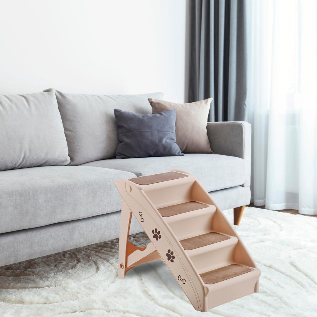 Escalera Plegable para Mascotas PET GALAXY 4 Pasos Antideslizante