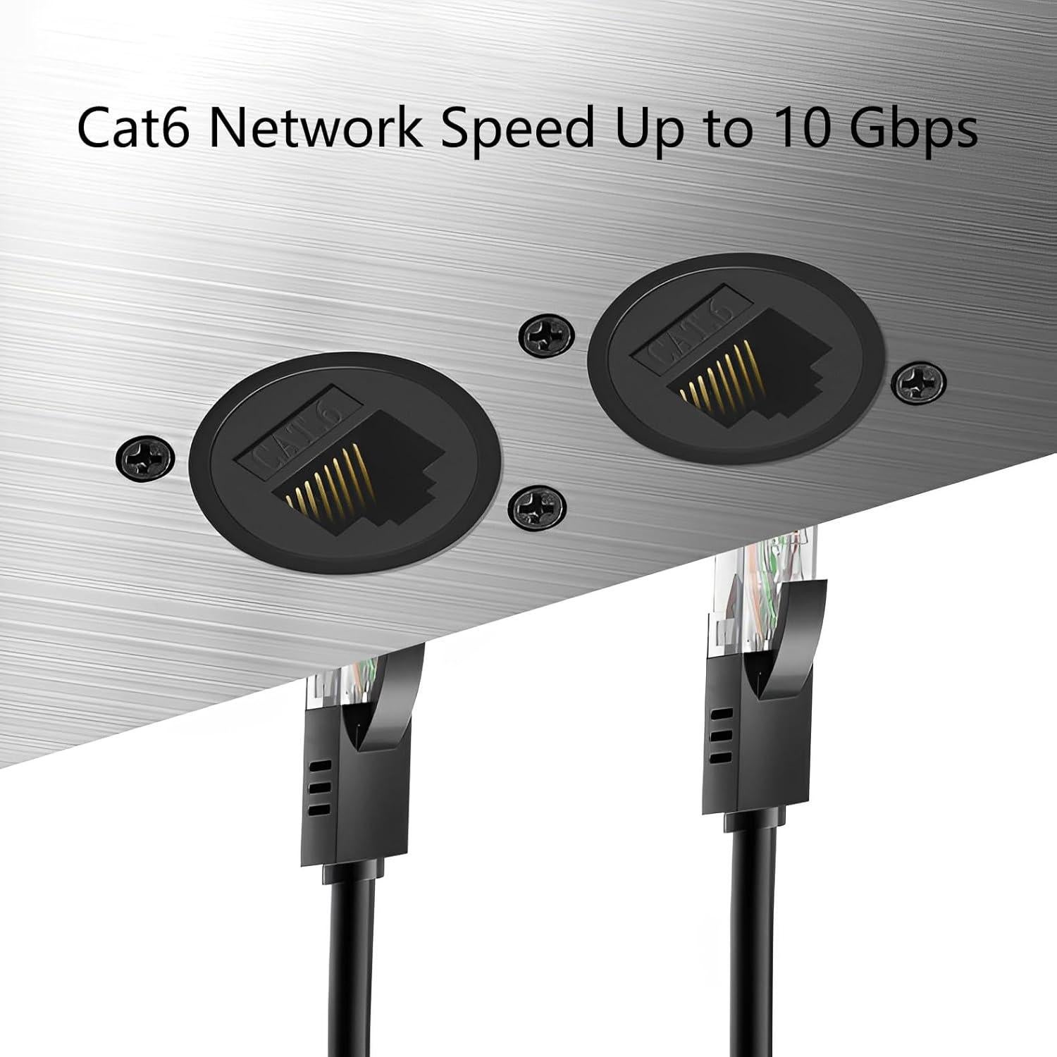 Adaptador de Montaje en Panel RJ45 Hembrado 8P8C CAT6A - YiKaiEn