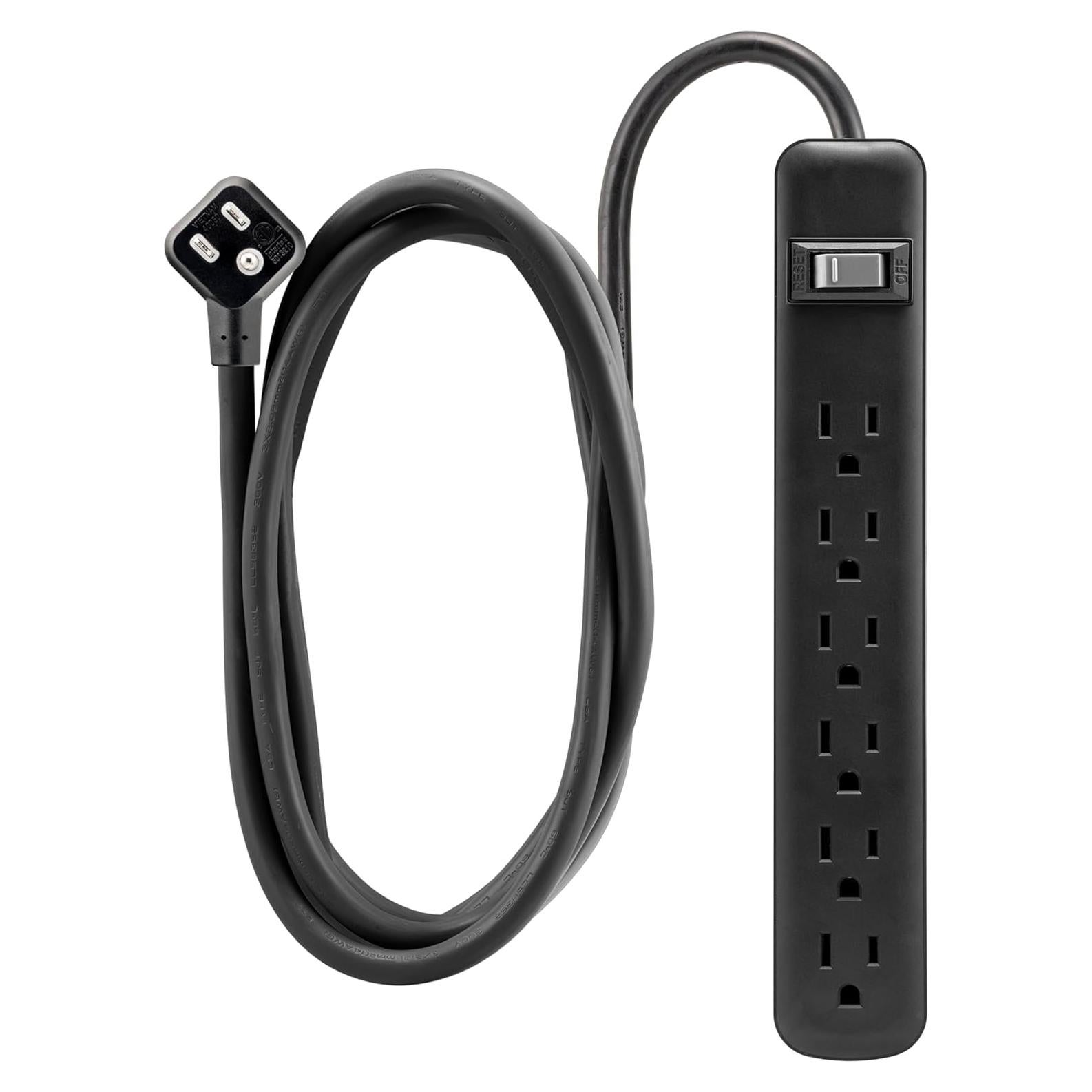 Regleta de 6 Salidas GE 1.83m con Protección y Montaje en Pared