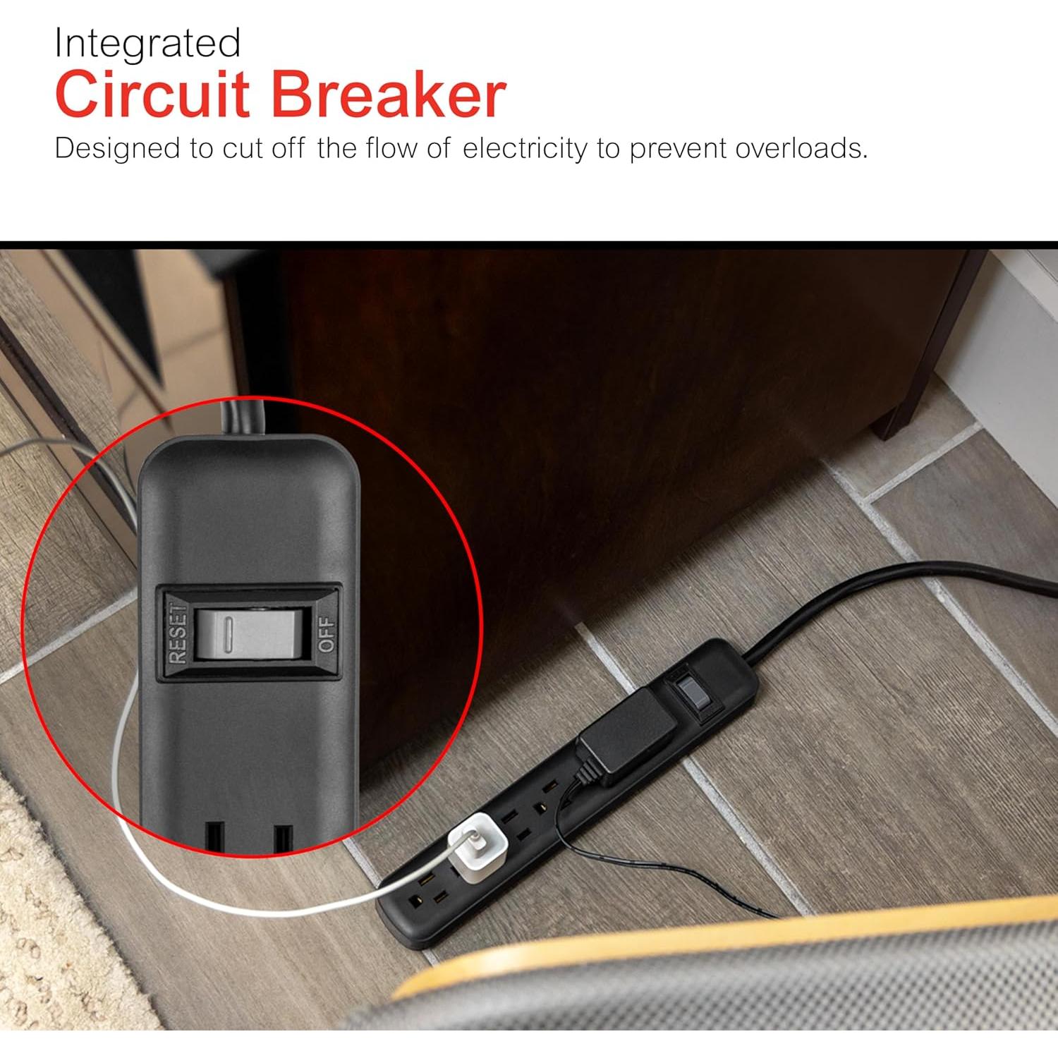 Regleta de 6 Salidas GE 1.83m con Protección y Montaje en Pared