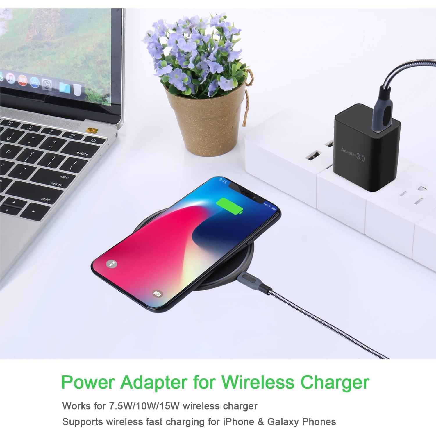 Cargador de Pared USB Besgoods 18W Carga Rápida 2-Pack