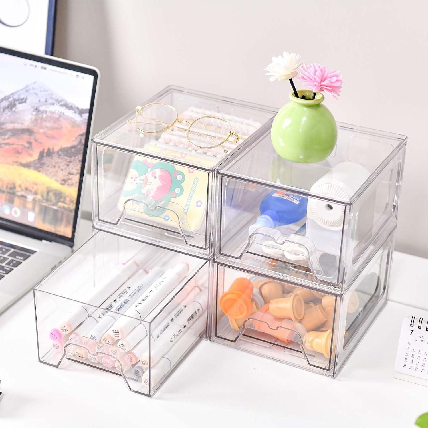 Organizadores de Maquillaje Apilables Stebopum - 4 Cajones Acrílico