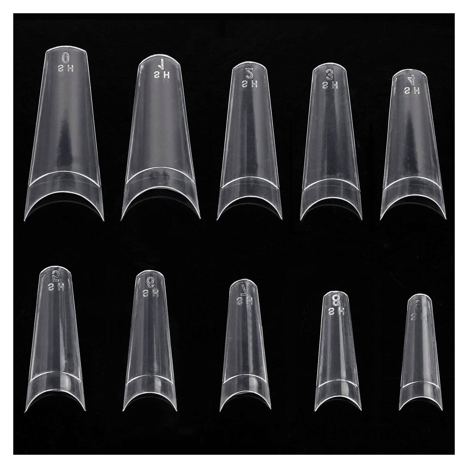 500 Consejos de Uñas Acrílicas Transparentes BTYMS Media Cubierta