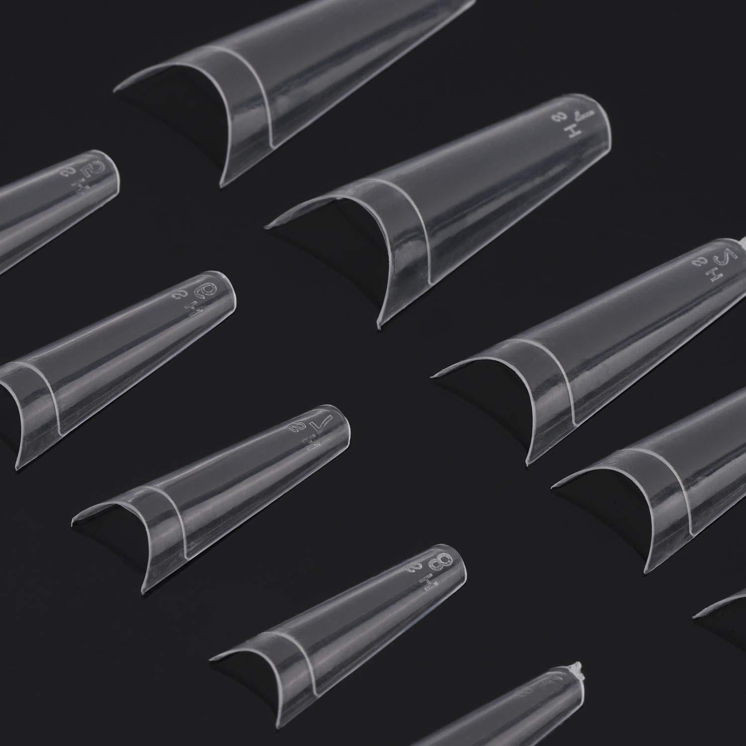 500 Consejos de Uñas Acrílicas Transparentes BTYMS Media Cubierta