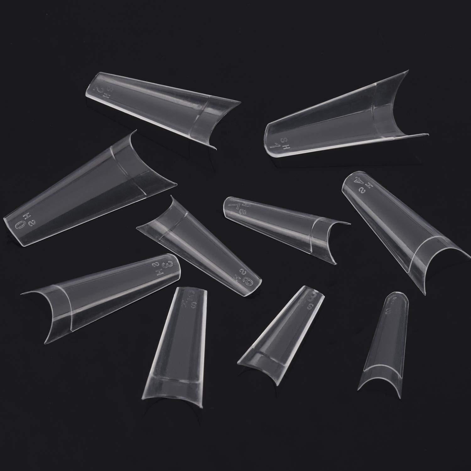 500 Consejos de Uñas Acrílicas Transparentes BTYMS Media Cubierta