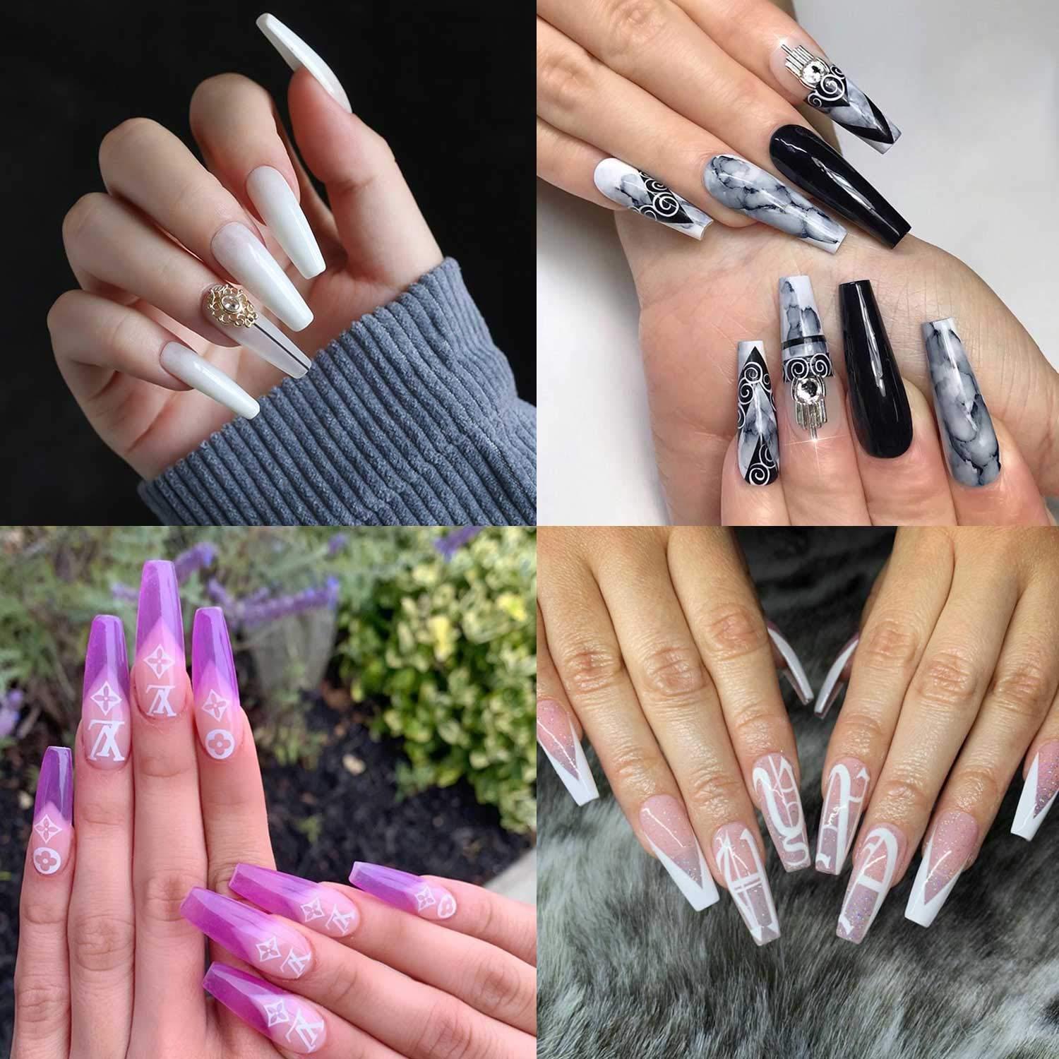 500 Consejos de Uñas Acrílicas Transparentes BTYMS Media Cubierta