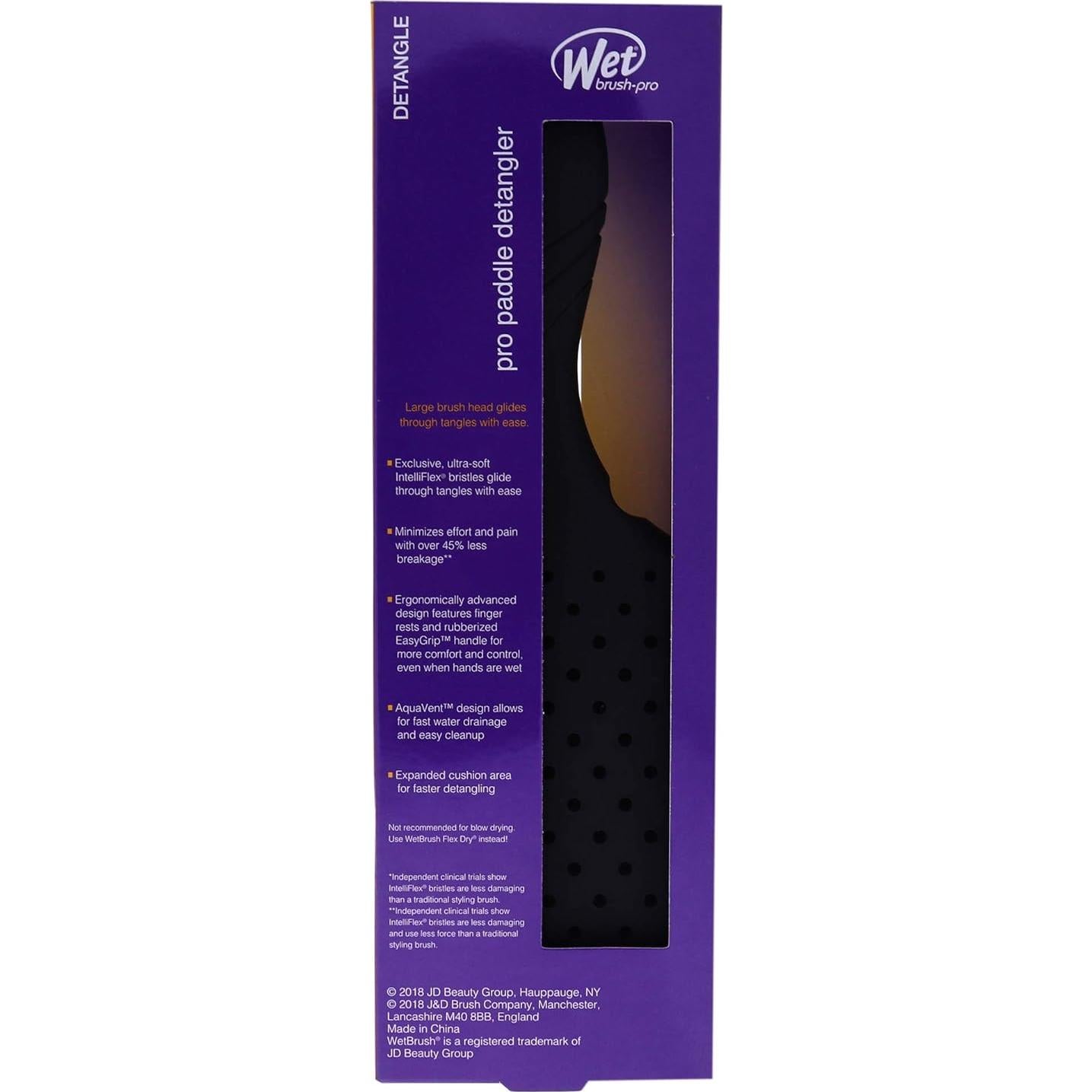 Cepillo Desenredante Wet Brush Pro Paddle Negro 20cm