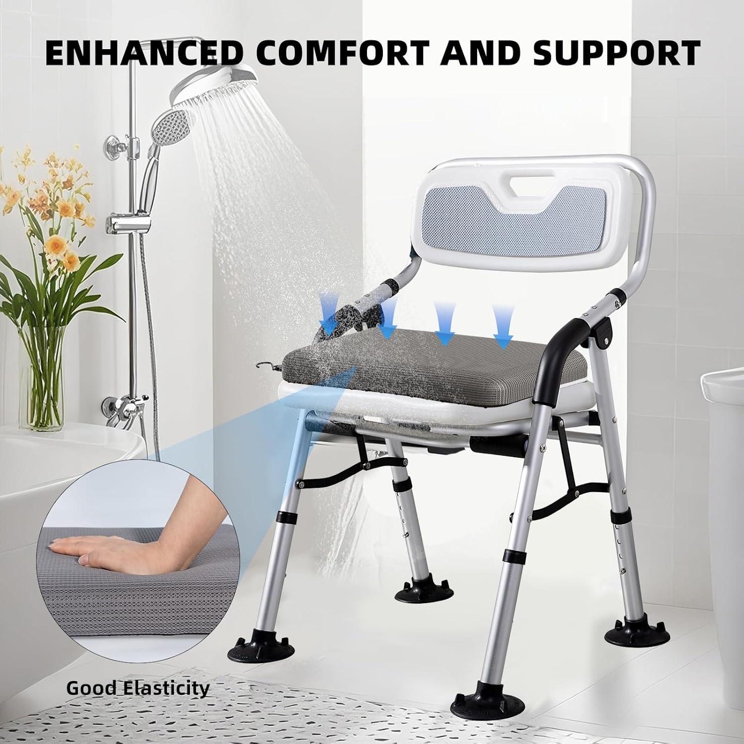 Cojín para Asiento de Ducha Fasjloctavty 40x30 cm Antideslizante