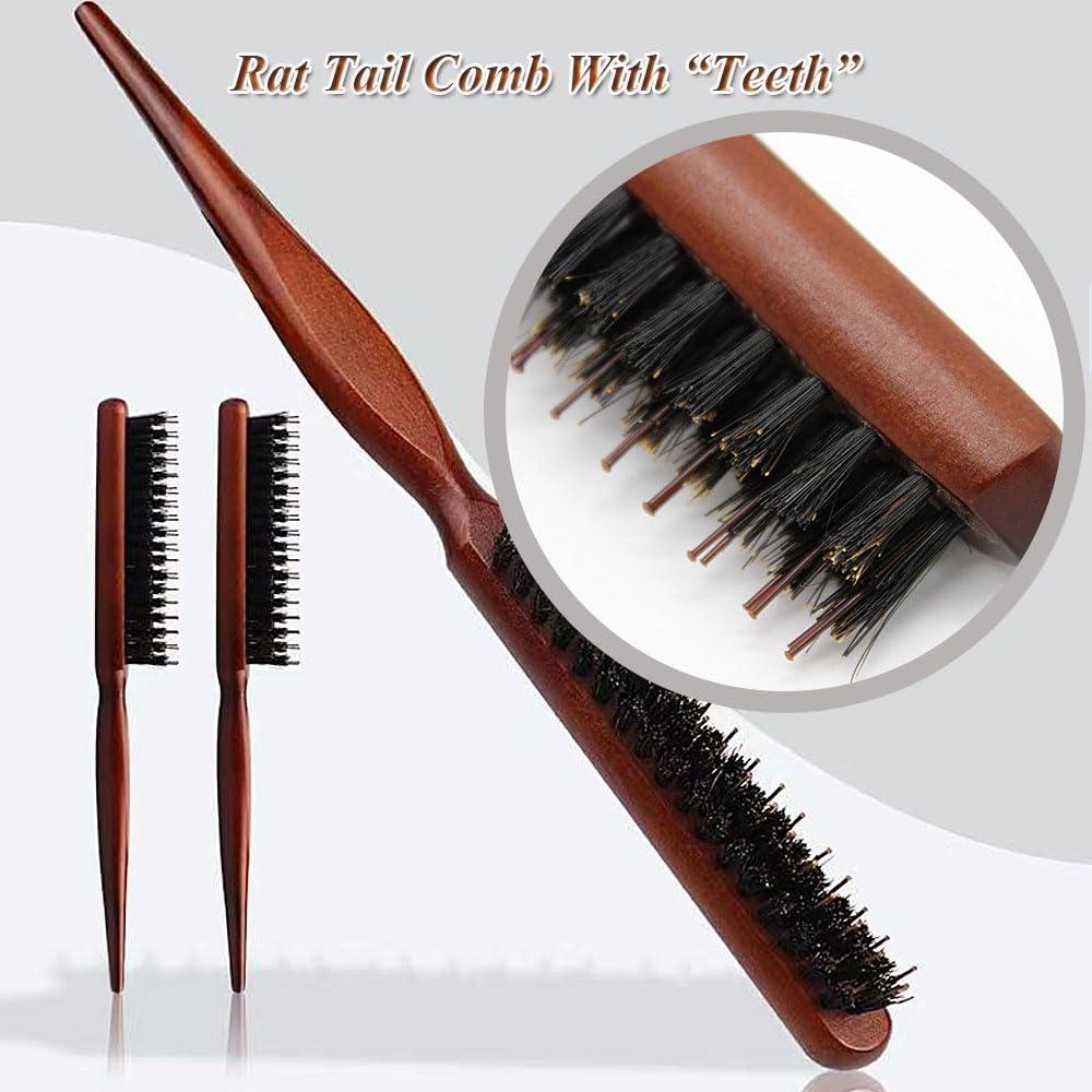 Juego de Cepillos de Cerdas de Jabalí TRUSTORIC 2 Piezas