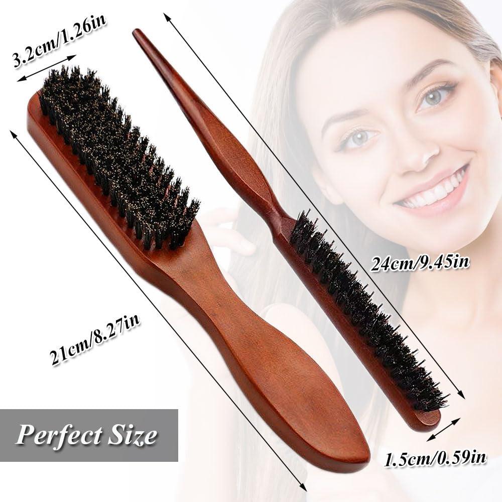 Juego de Cepillos de Cerdas de Jabalí TRUSTORIC 2 Piezas