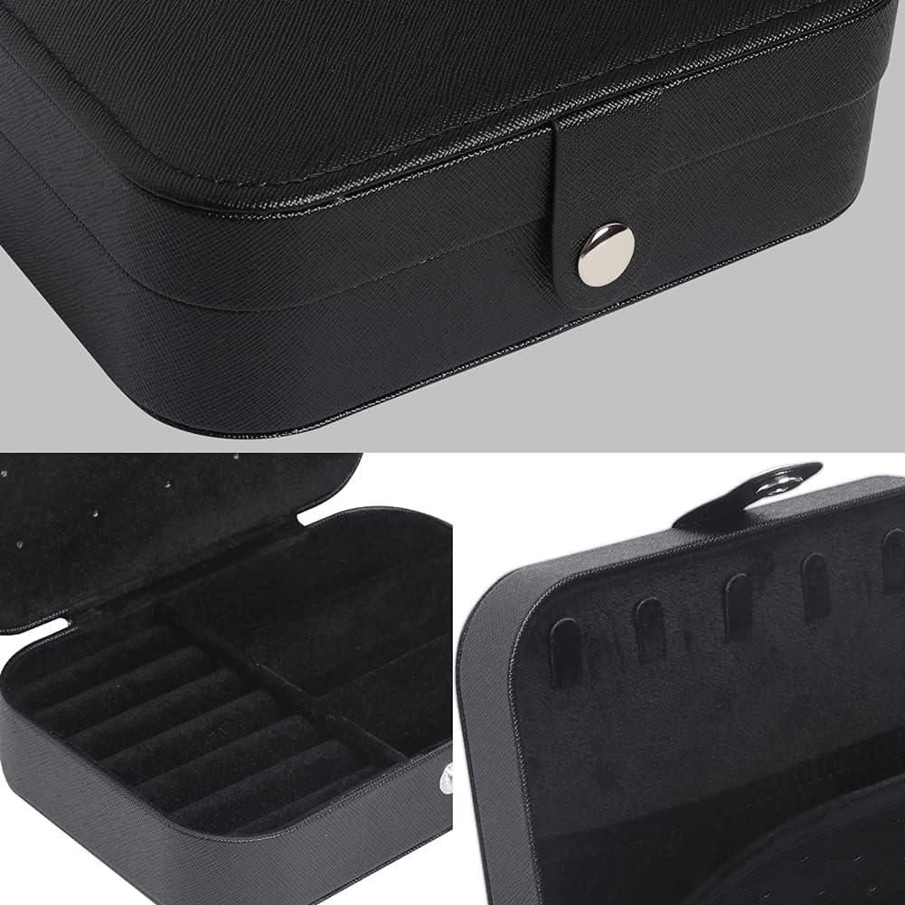 Estuche de Joyería de Viaje SLOZO Negro 2 Capas Compacto