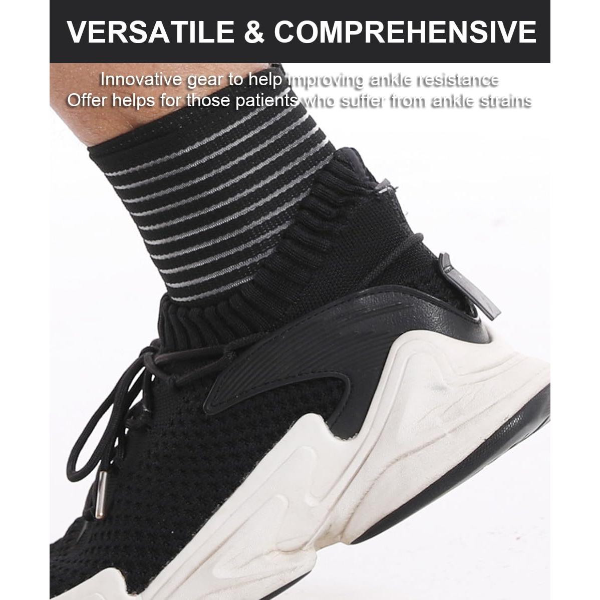 Soporte de Tobillo Ajustable SUJAYU para Esguince - Negro