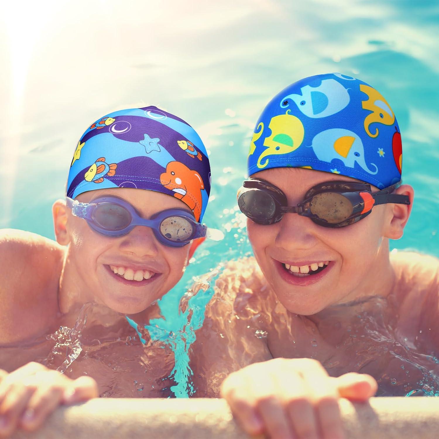 Gorras de Natación Geyoga para Niños 3 Piezas Poliester