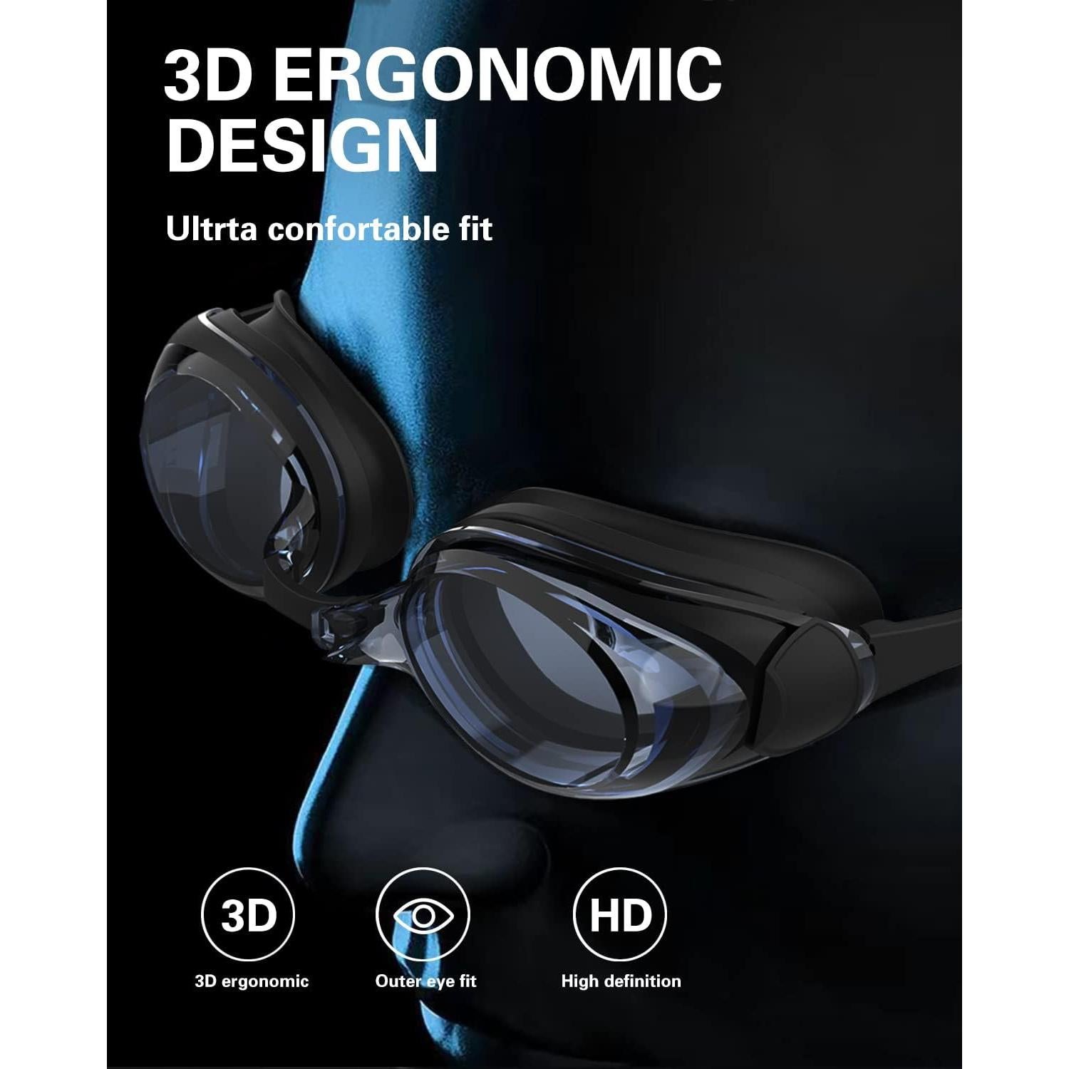 Gafas de Natación Kimasha 2Pack Anti-empañamiento UV